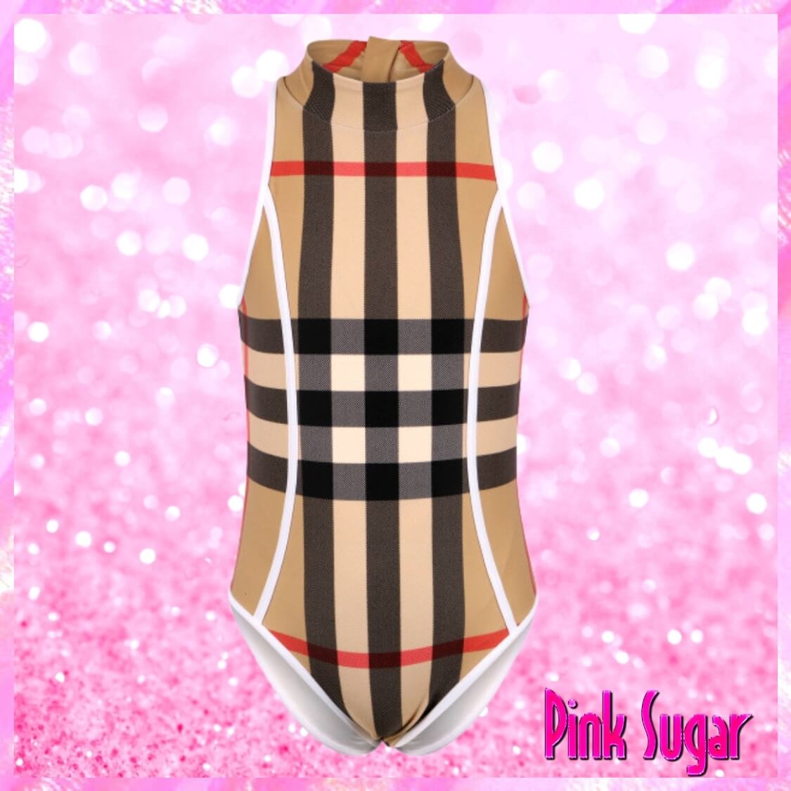 Burberry Girls Plaid Swimsuit
