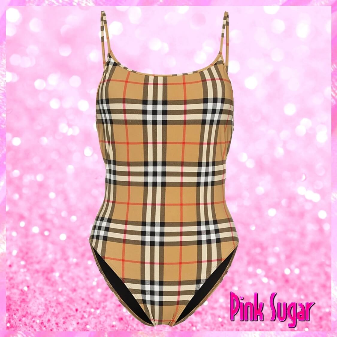 Burberry Delia Checkered Swimsuit