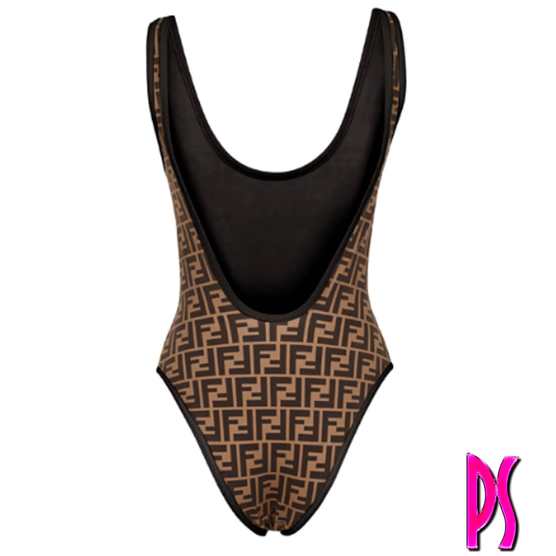 Fendi Black Trim Swimsuit