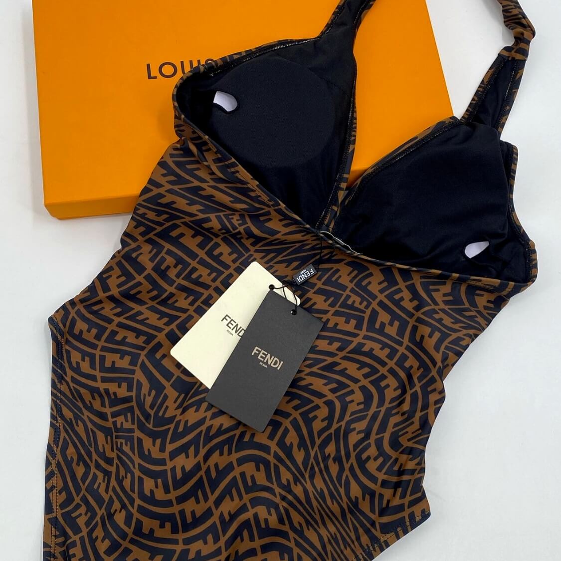 Fendi Swirl FF Print Swimsuit