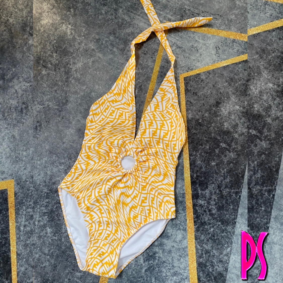 Fendi Swirl FF Print Swimsuit 