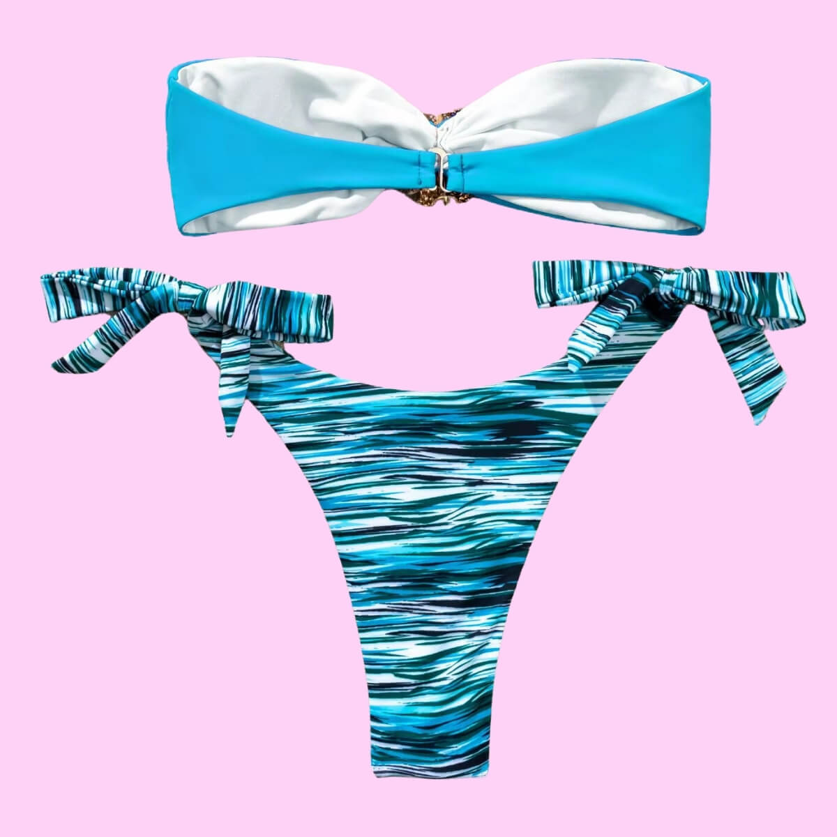Crystal Bandeau Bikini Set