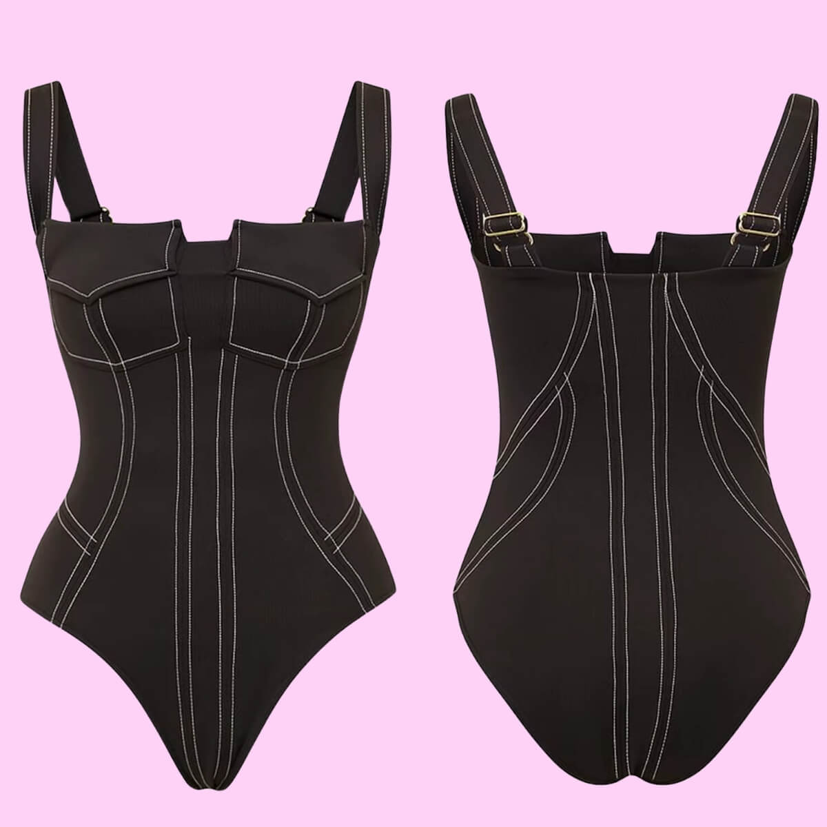 Front Split Pants & One Piece Swimsuit