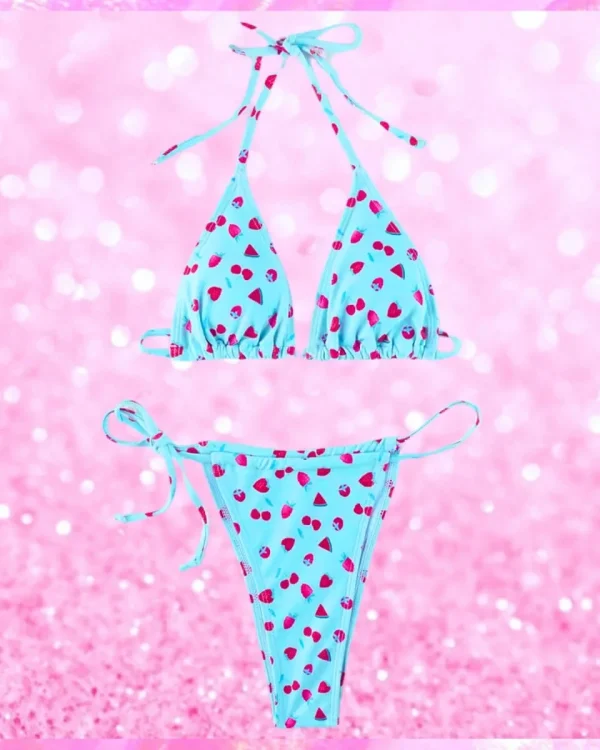 Fruit Print Bikini Set
