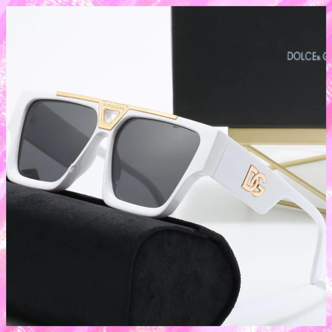 Designer Gold Accent UV Sunglasses 