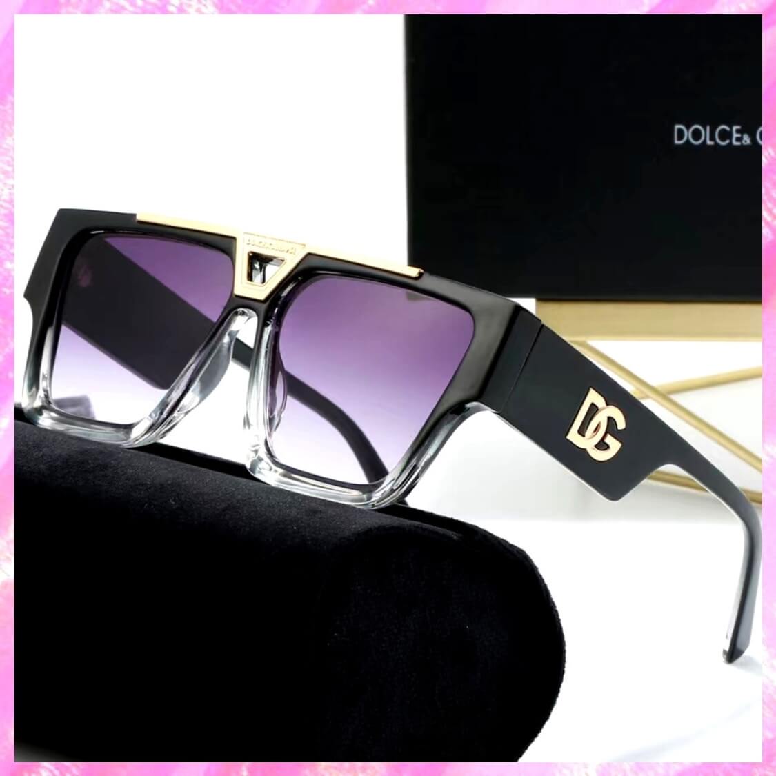 Designer Gold Accent UV Sunglasses