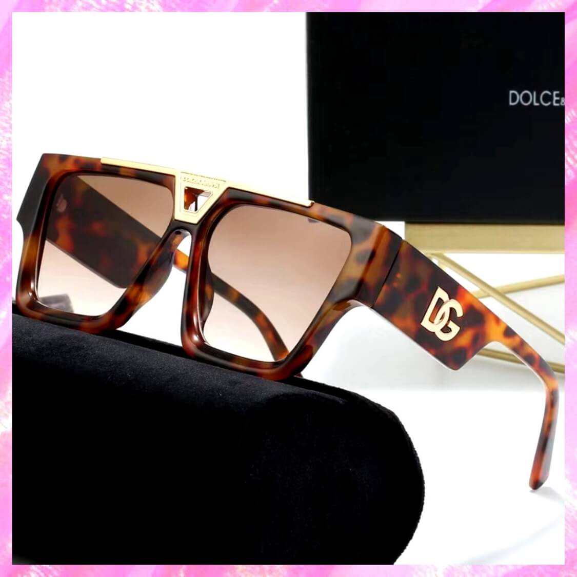 Designer Gold Accent UV Sunglasses Tortoise