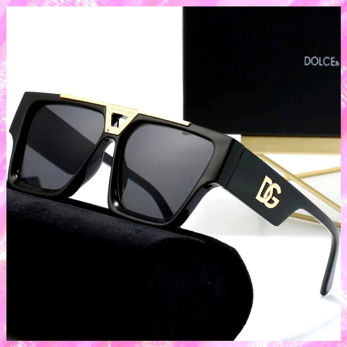 Designer Gold Accent UV Sunglasses