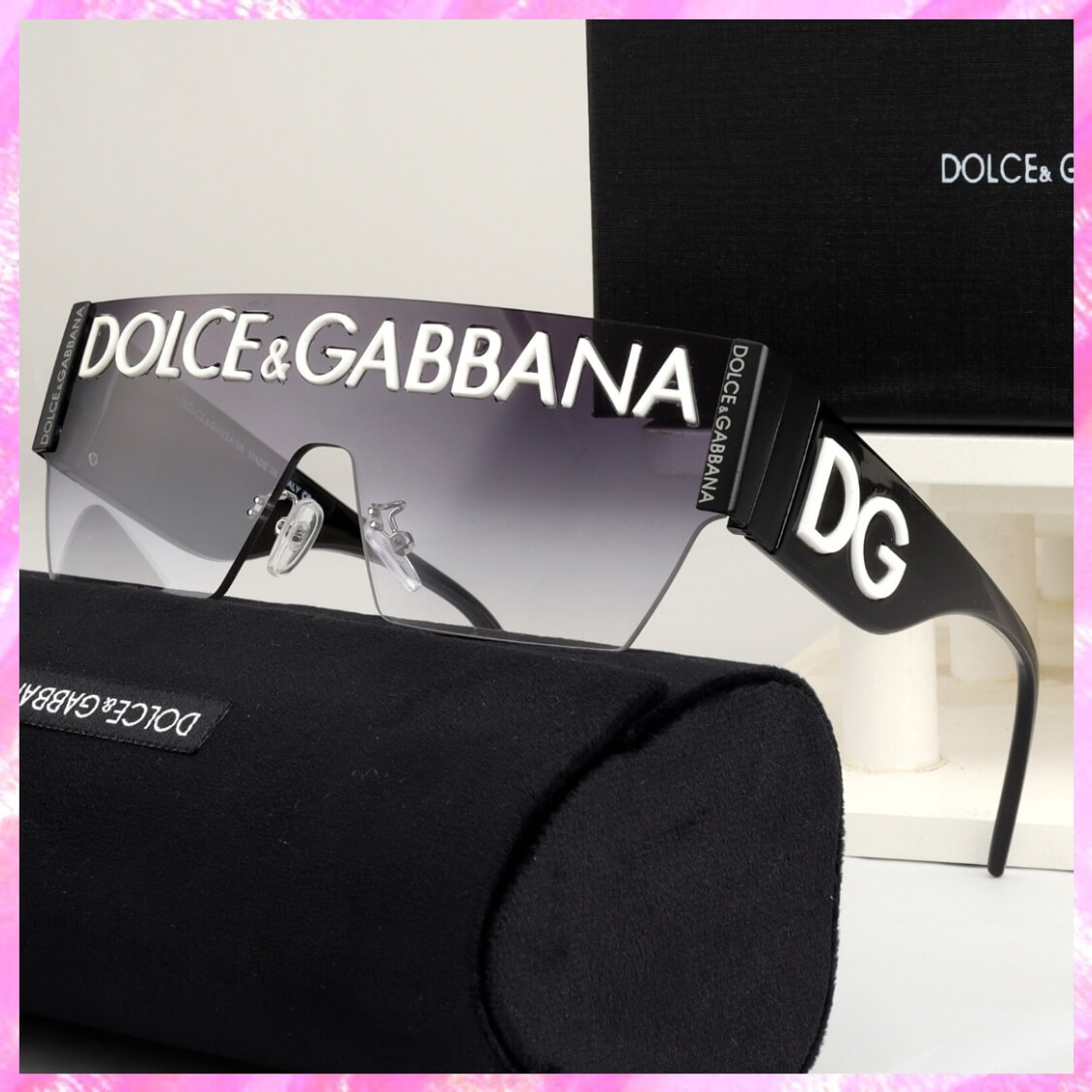 Monogram Logo Shield UV Sunglasses