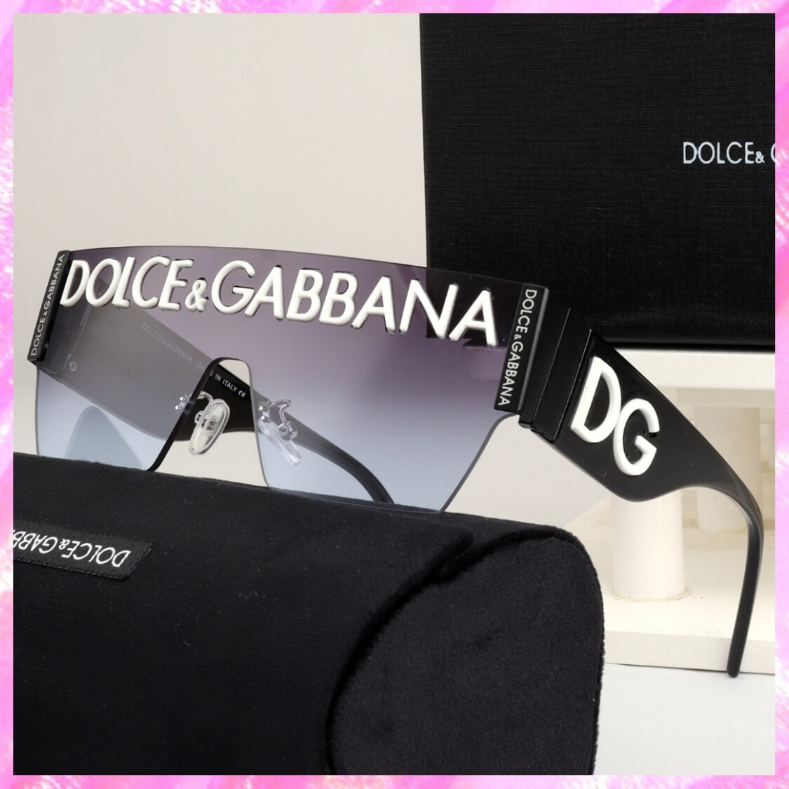 Monogram Logo Shield UV Sunglasses