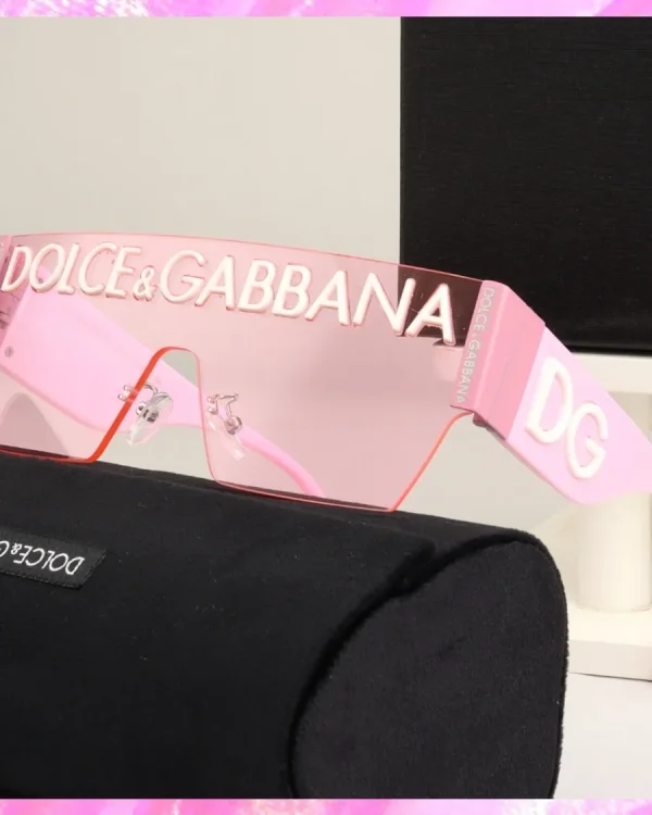 Monogram Logo Shield UV Sunglasses Pink