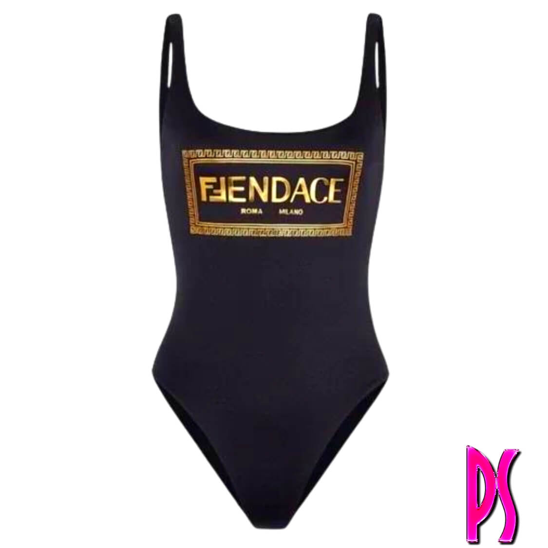 Fendance Gold Logo Swimsuit