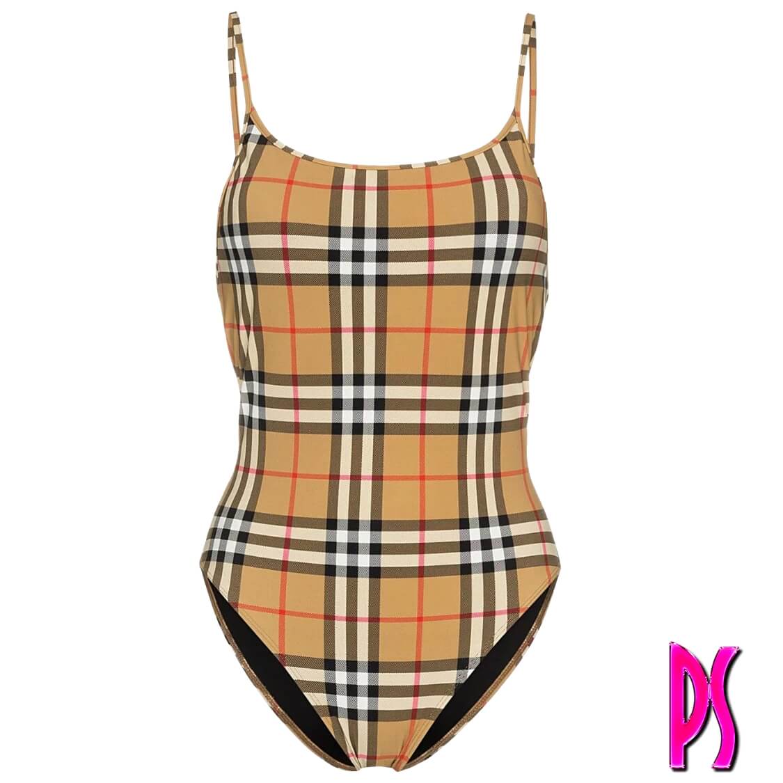 Burberry Delia Checkered Swimsuit 