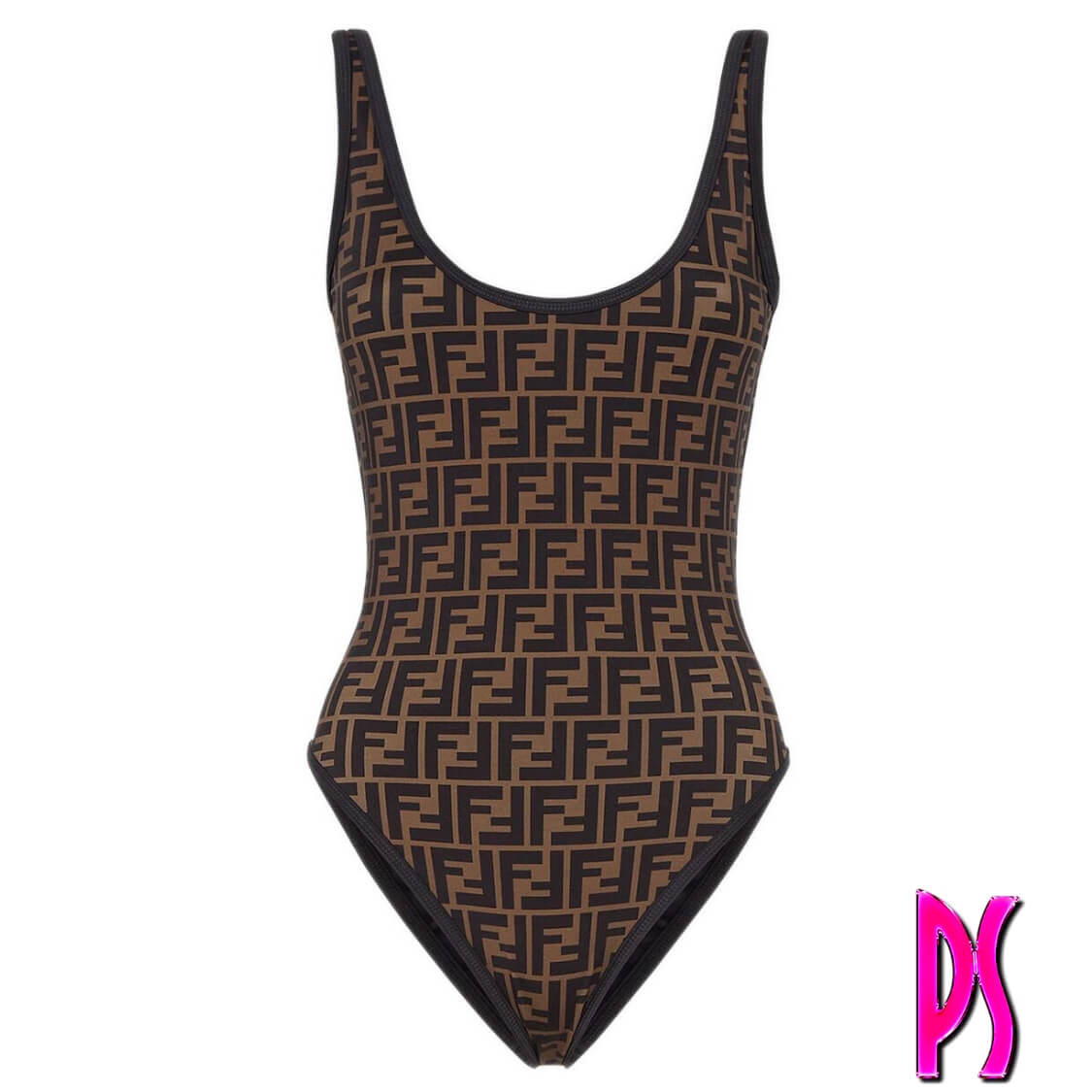 Fendi Black Trim Swimsuit
