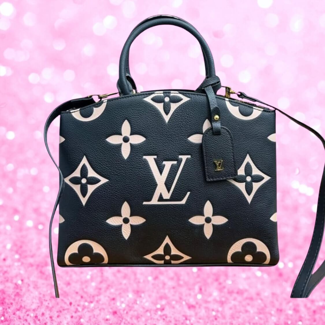 Embossed Handbag In Black