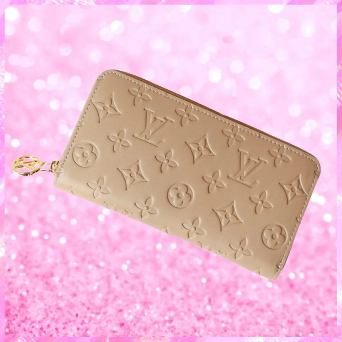 Embossed Zip Around Wallet