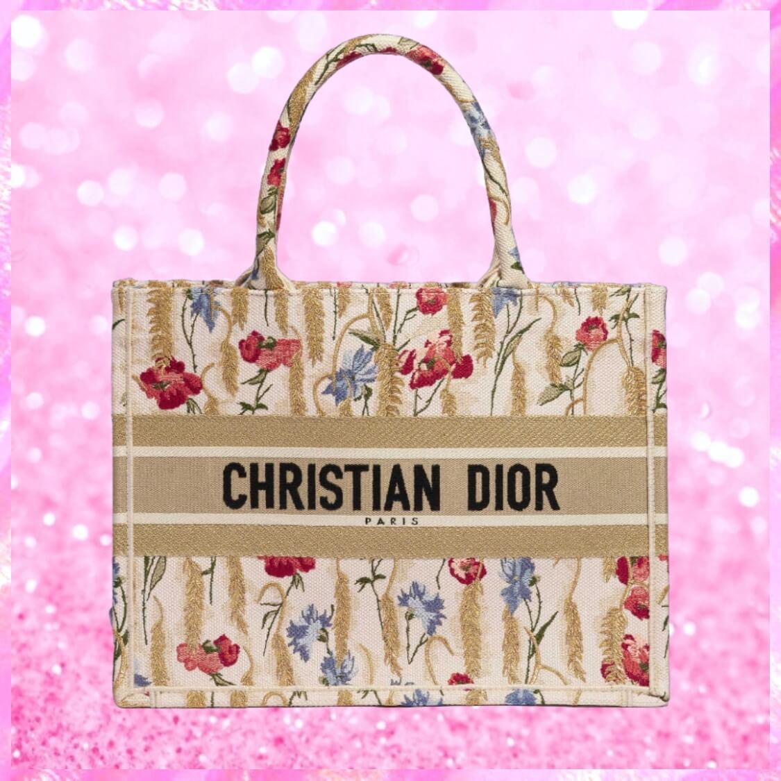 Hibiscus Print Tote Bag