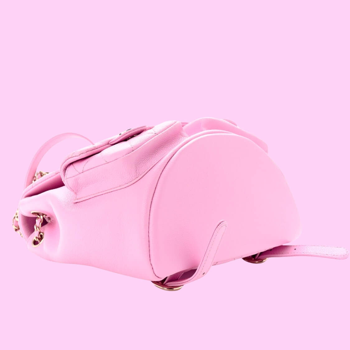 Quilted Backpack Purse In Pink