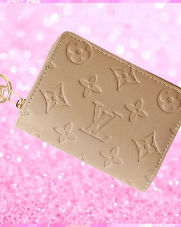 Small Embossed Zip Around Wallet