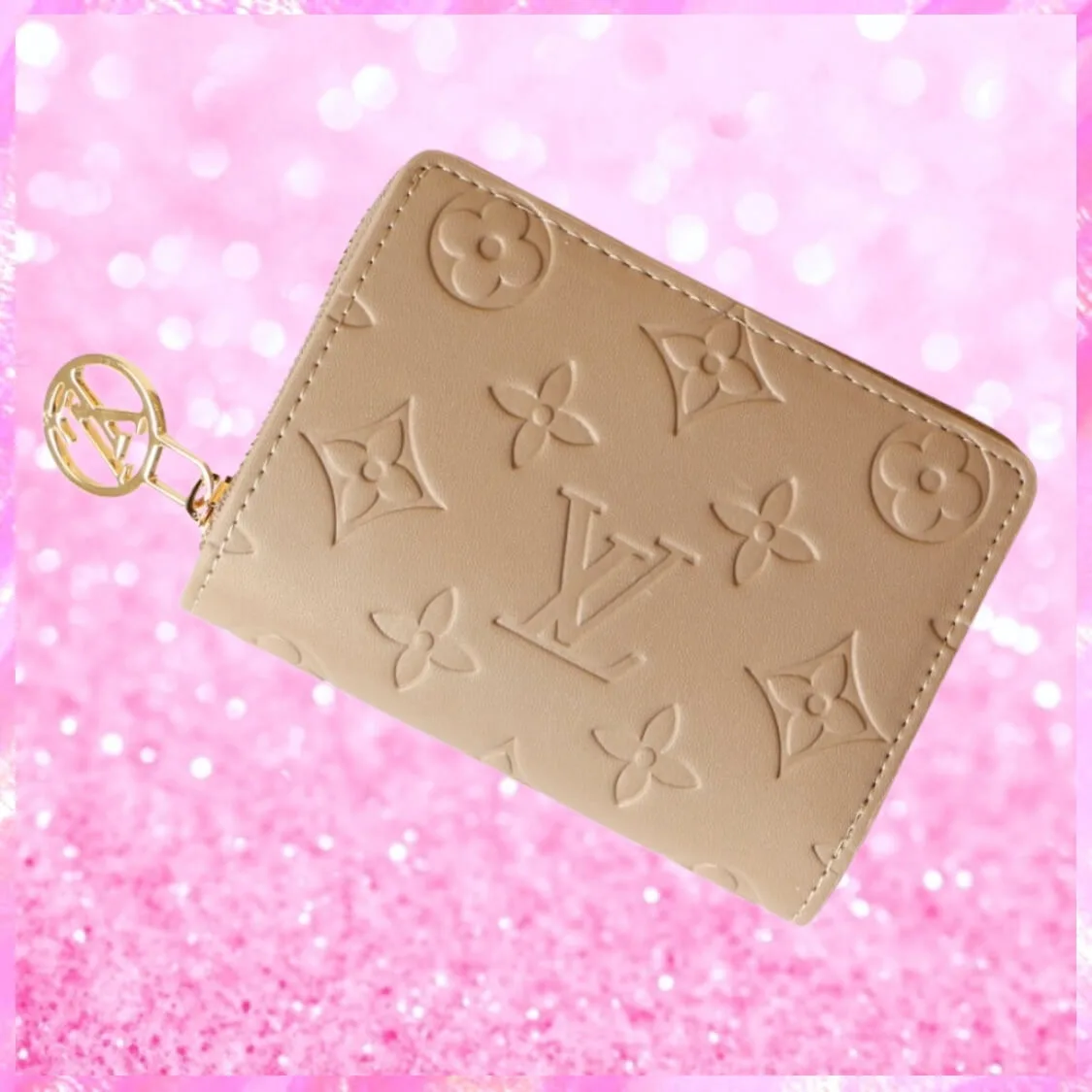 Small Embossed Zip Around Wallet