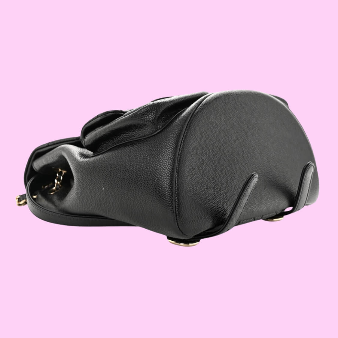 Designer Quilted Backpack Purse In Black