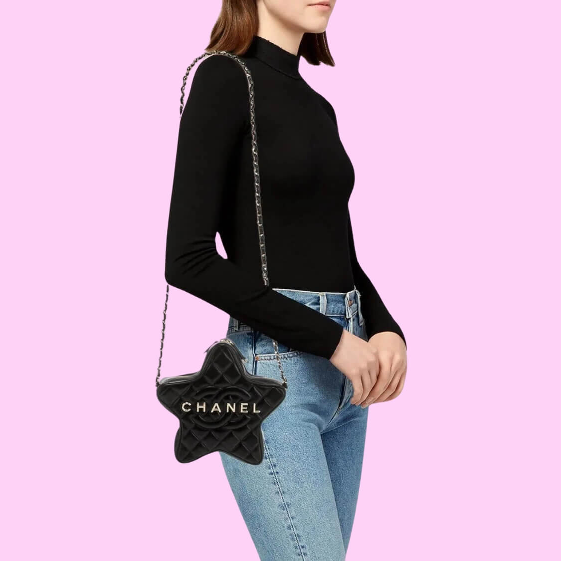 Star Crossbody Bag In Black