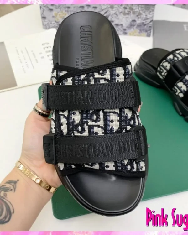 Adjustable Slide Sandals Black