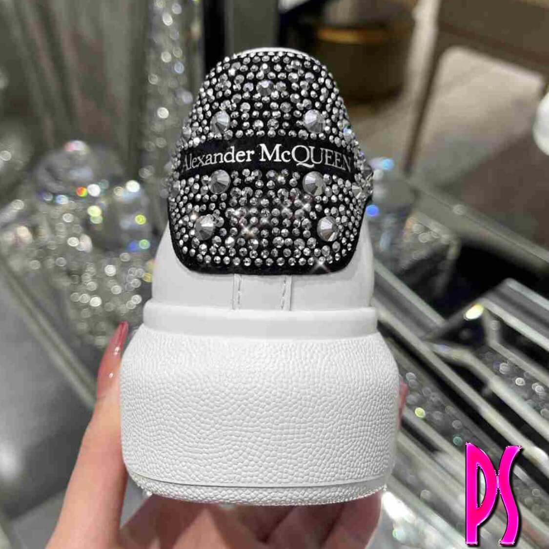 Alexander McQueen Sneakers With Crystals Clear Crystals