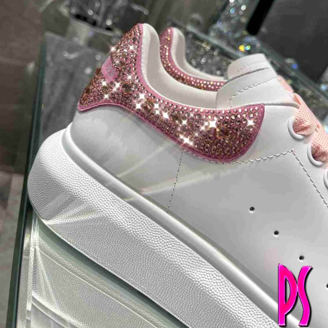 Alexander McQueen Sneakers With Crystals Pink