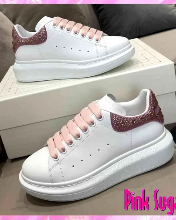 Alexander McQueen Sneakers With Crystals Pink