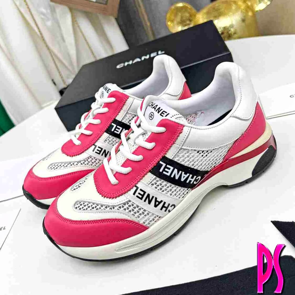 Chanel Breathable Jogging Shoes Pink