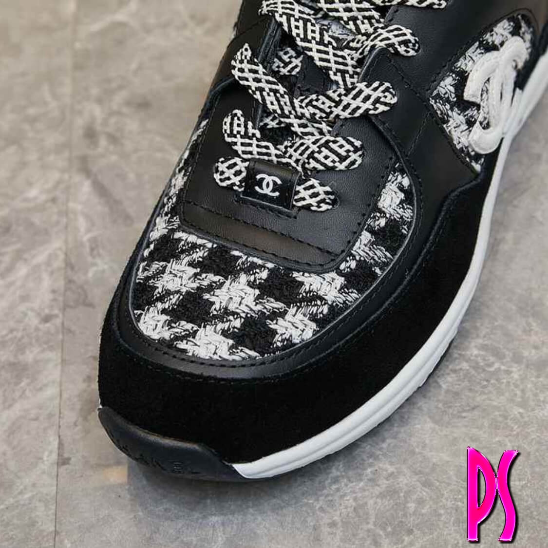Chanel Houndstooth Sneakers 