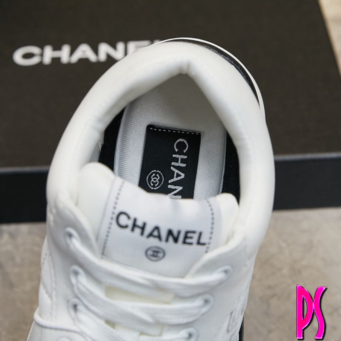Chanel Quilted Sneakers White