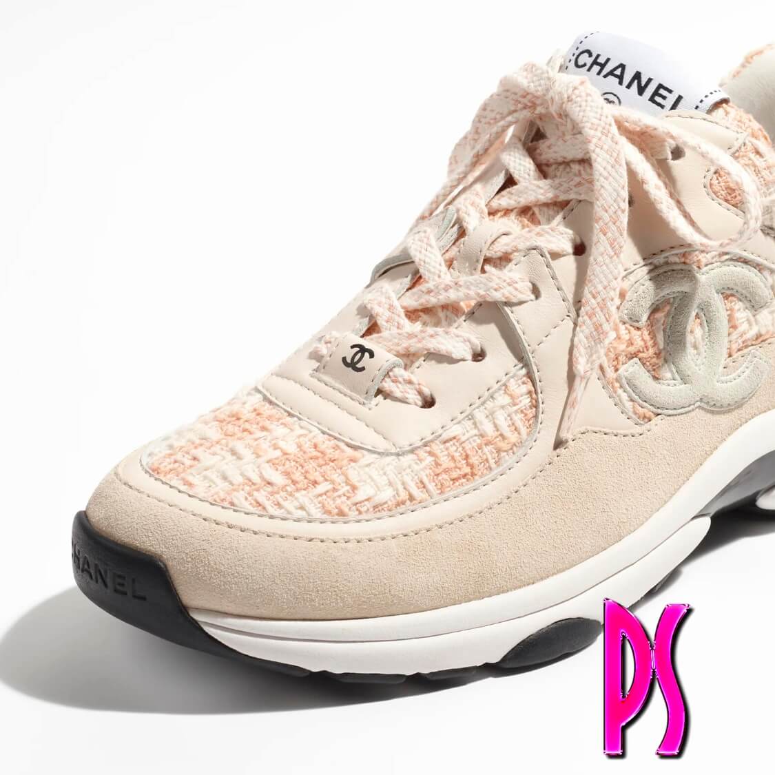 Chanel Tweed Houndstooth Sneakers 