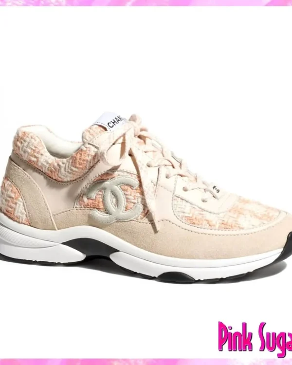 Chanel Tweed Houndstooth Sneakers