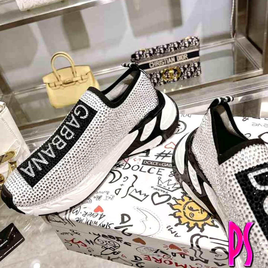 Crystal Slip On Sneakers