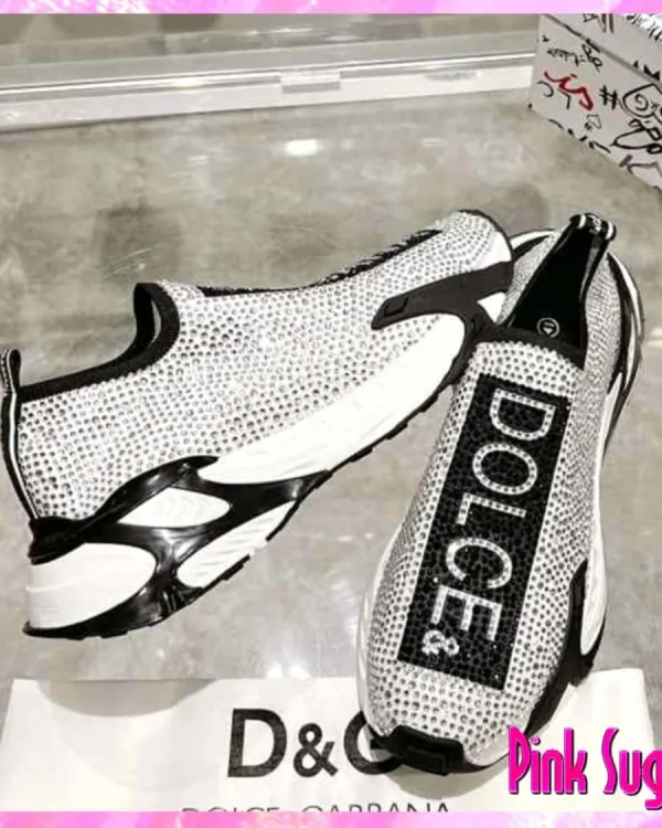 Crystal Slip On Sneakers