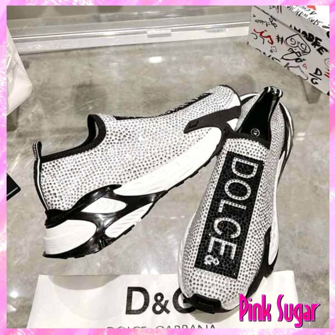 Crystal Slip On Sneakers