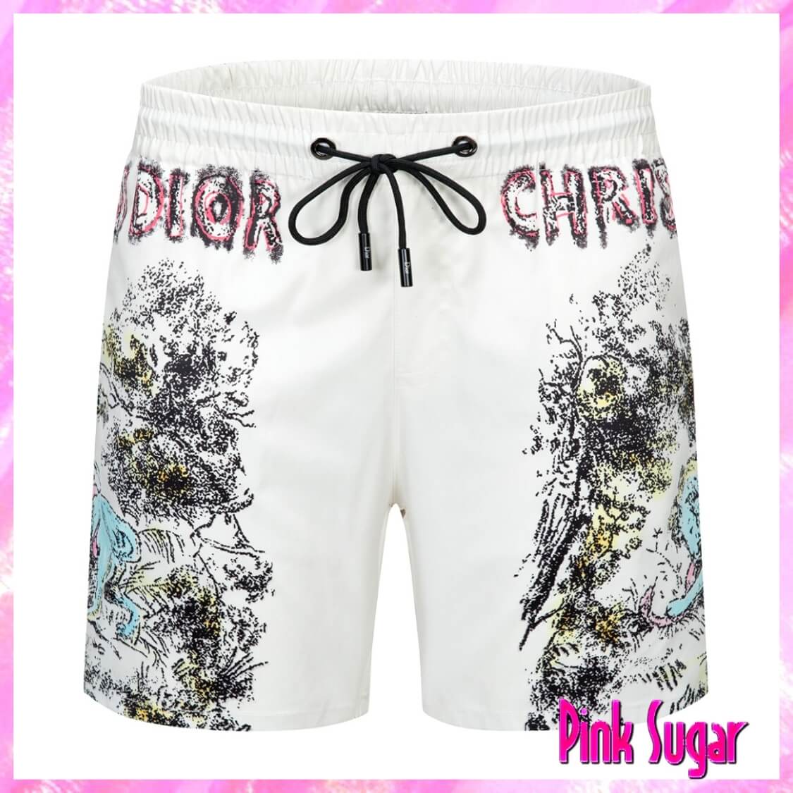 Dior Tattoo Print Swim Shorts Men's