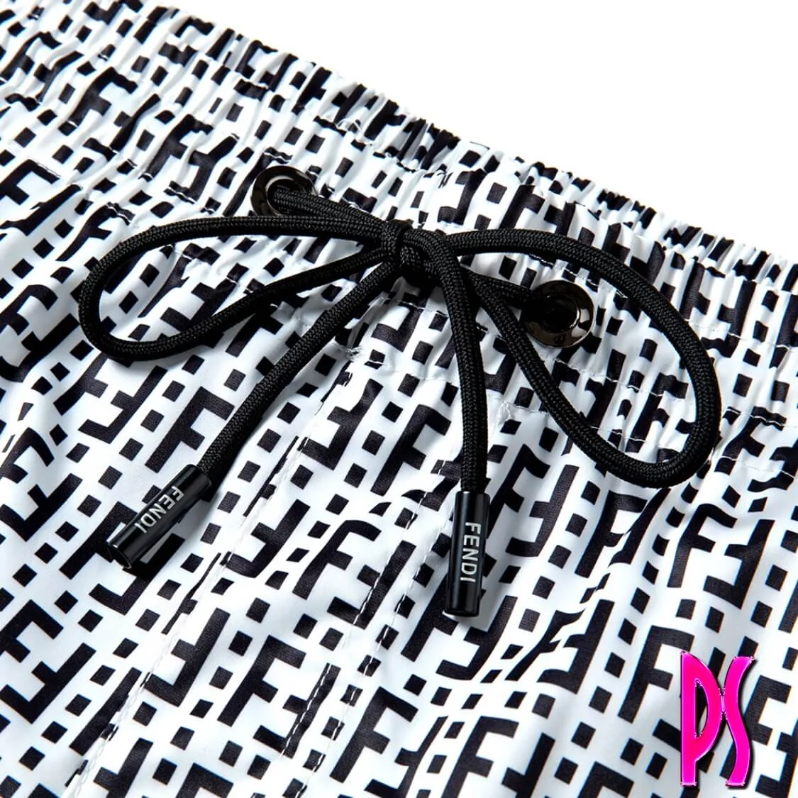 Fendi Monogram Swim Shorts White