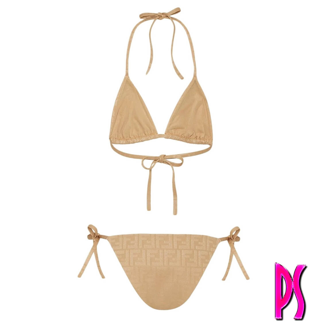 Fendi Motif Triangle Bikini