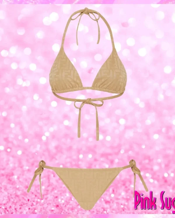 Fendi Motif Triangle Bikini