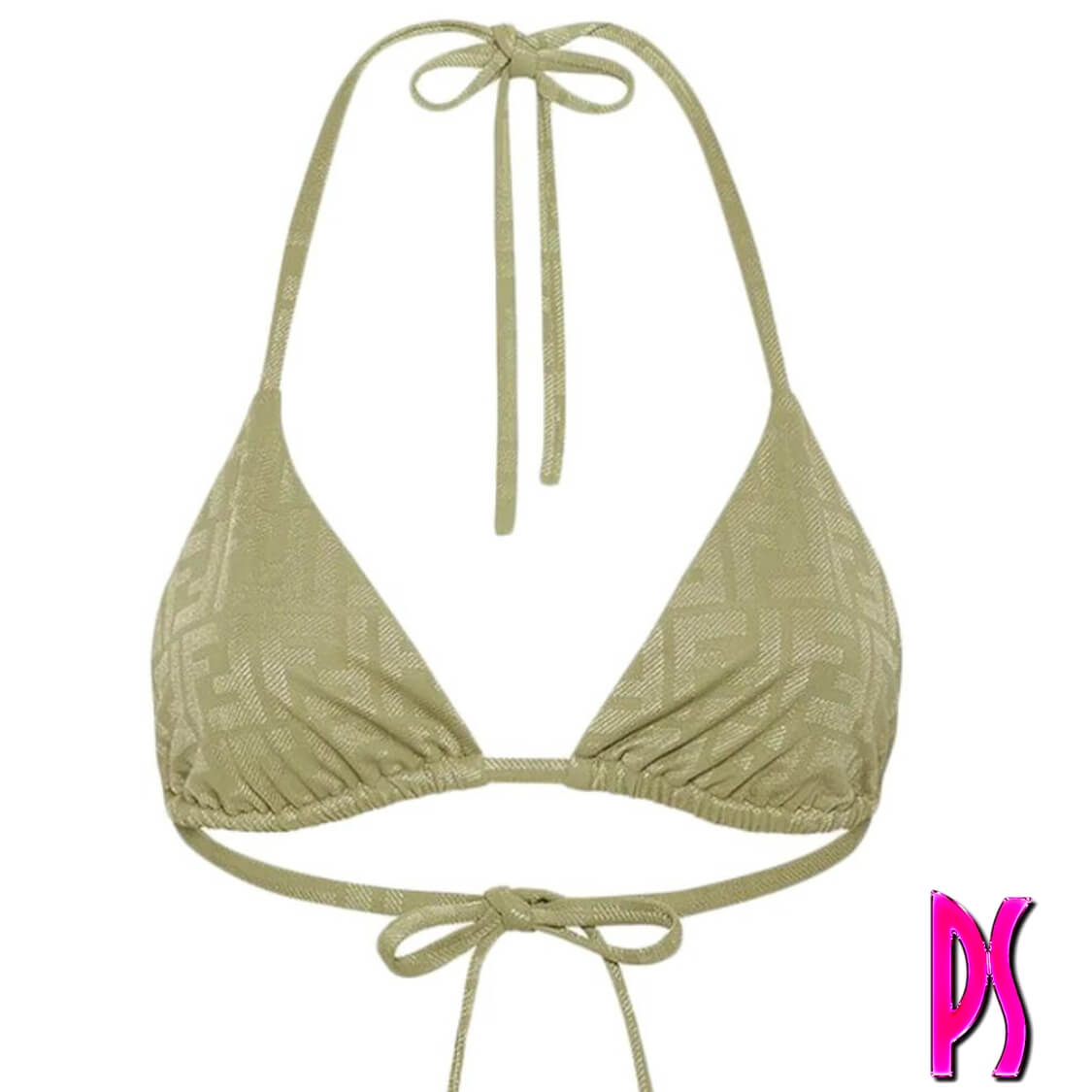 Fendi Motif Triangle Bikini Green