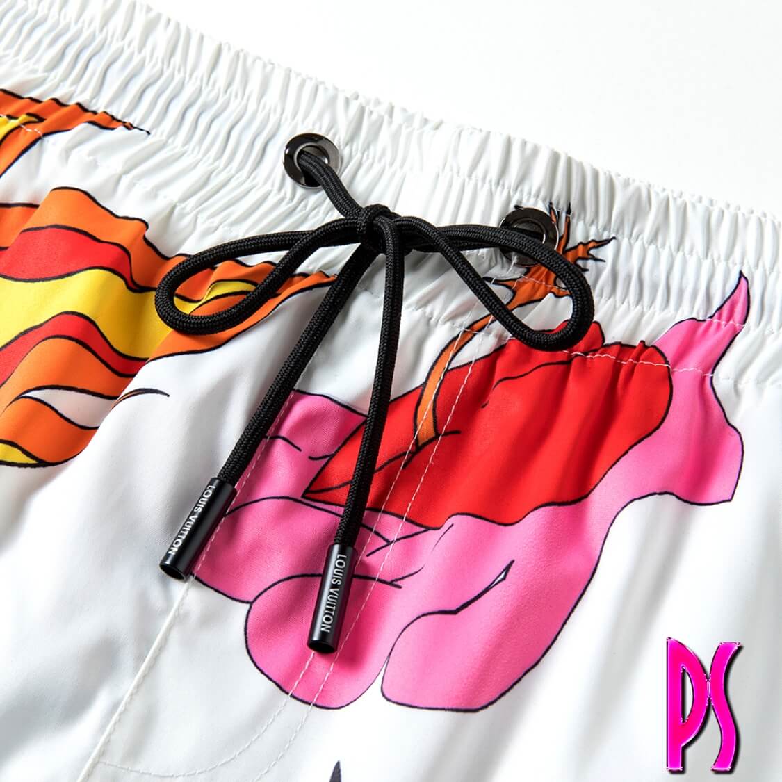 Louis Vuitton Graffiti Print Y2K Swim Shorts