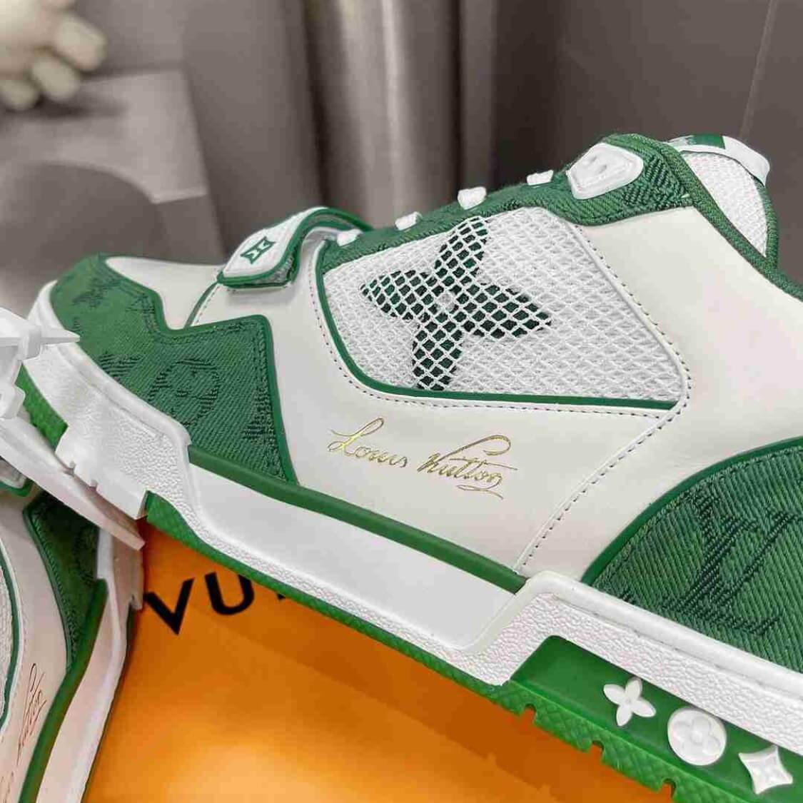 Louis Vuitton Logo Trainer Sneaker Green