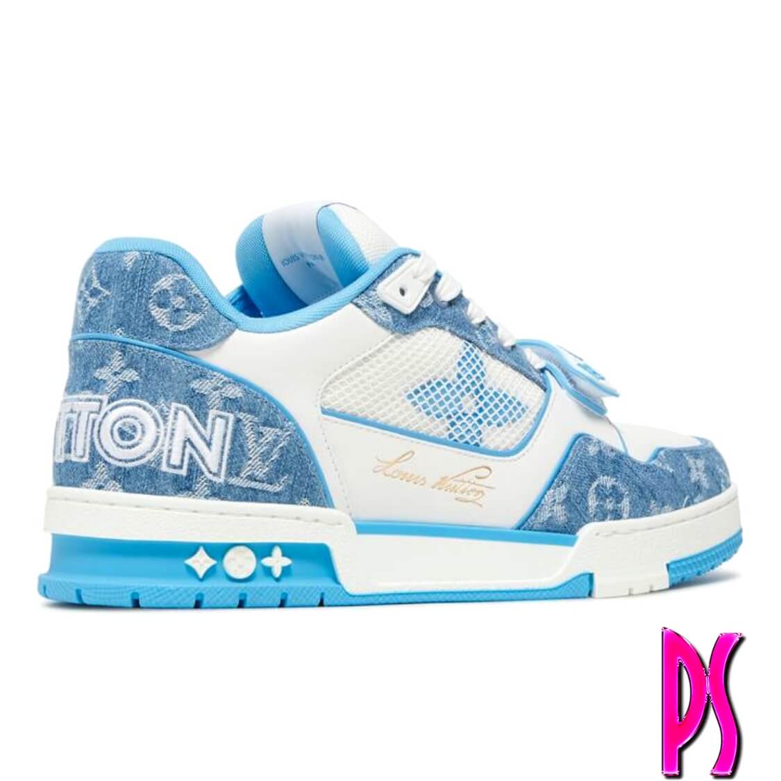 Louis Vuitton Logo Trainer Sneaker Light Blue