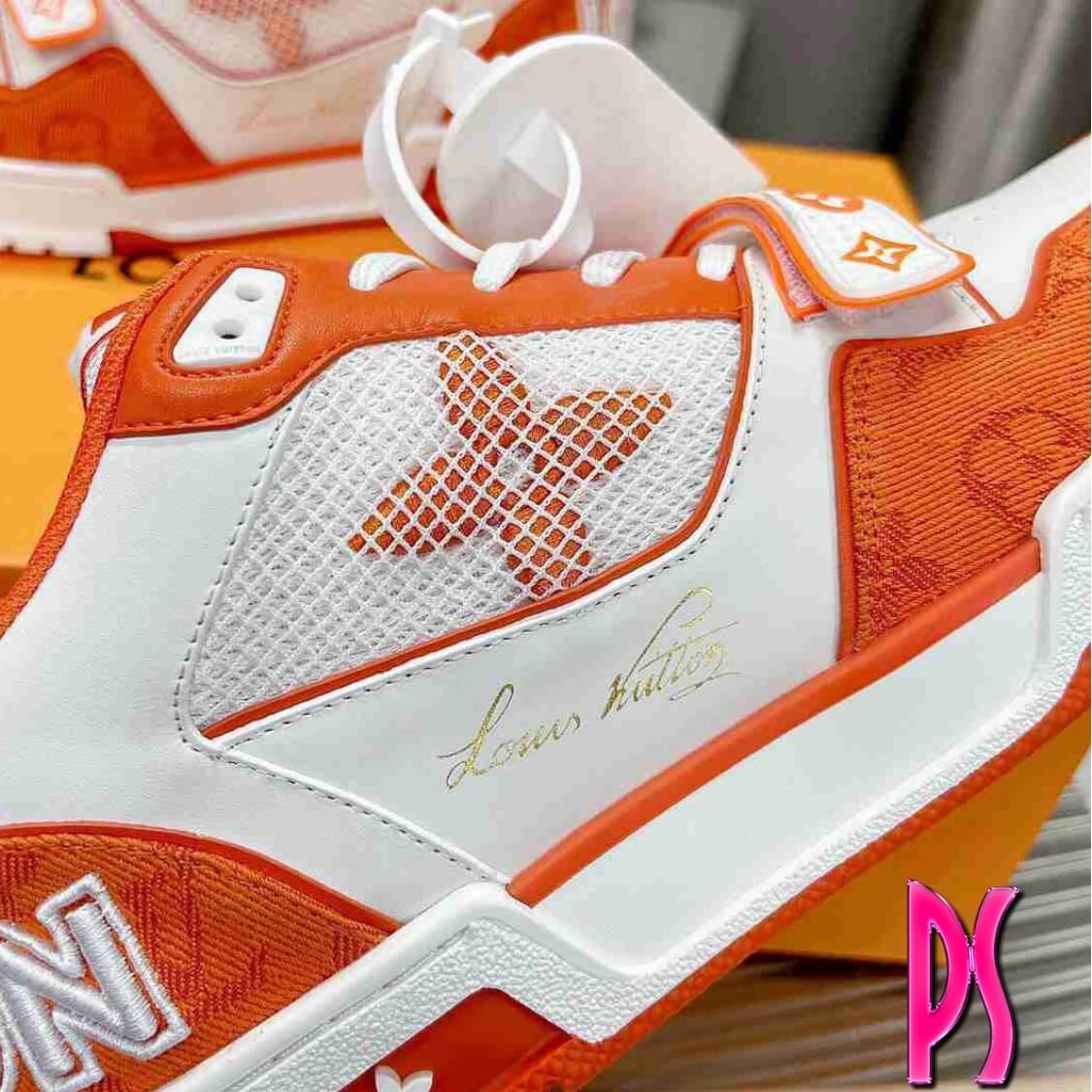Louis Vuitton Logo Trainer Sneaker Orange