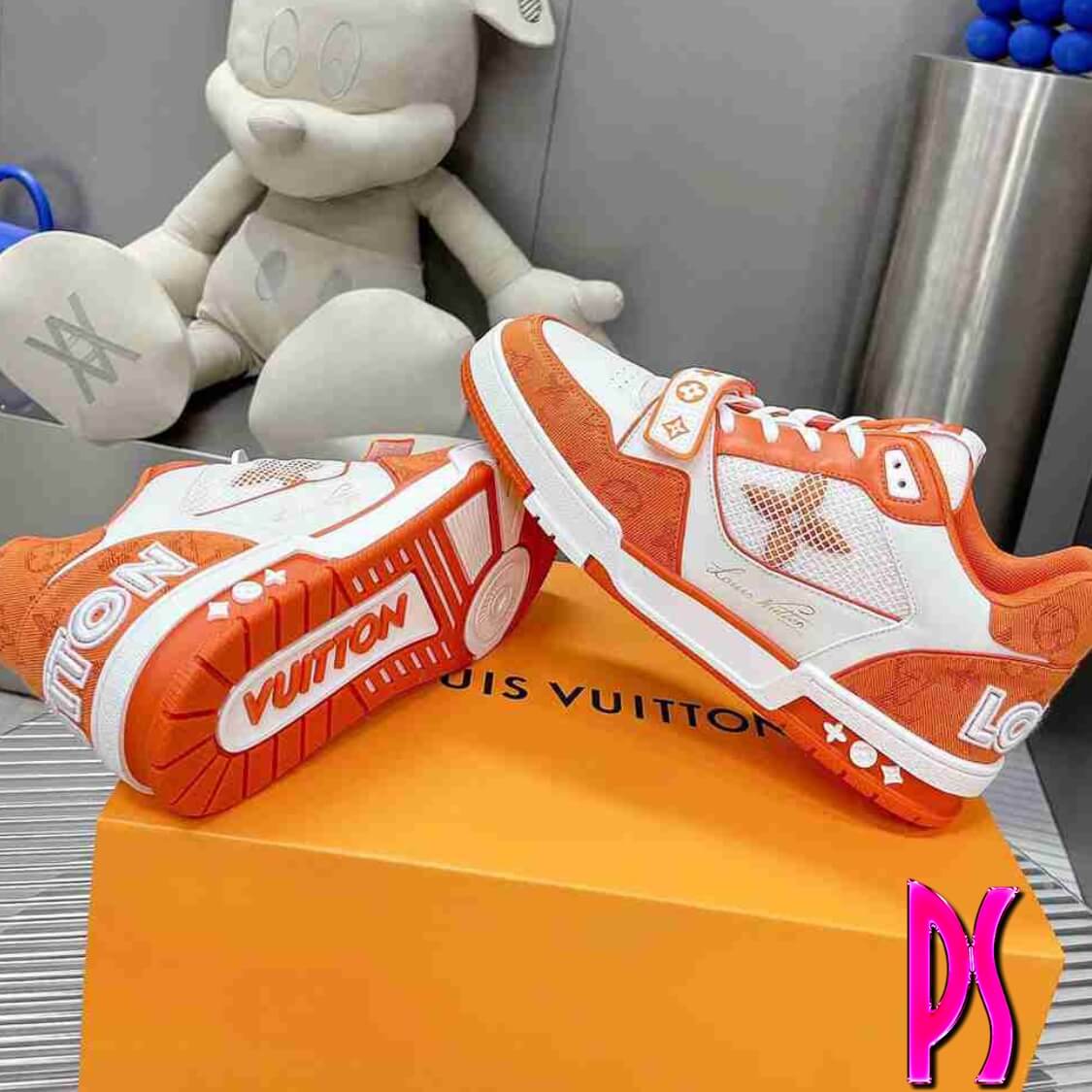 Louis Vuitton Logo Trainer Sneaker Orange