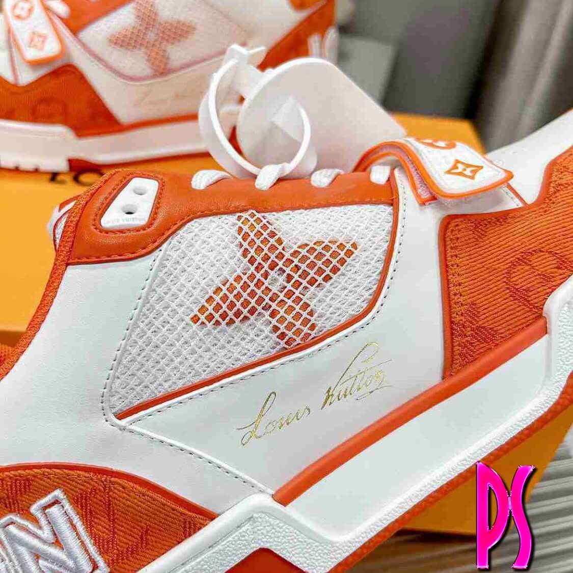 Louis Vuitton Logo Trainer Sneaker Orange
