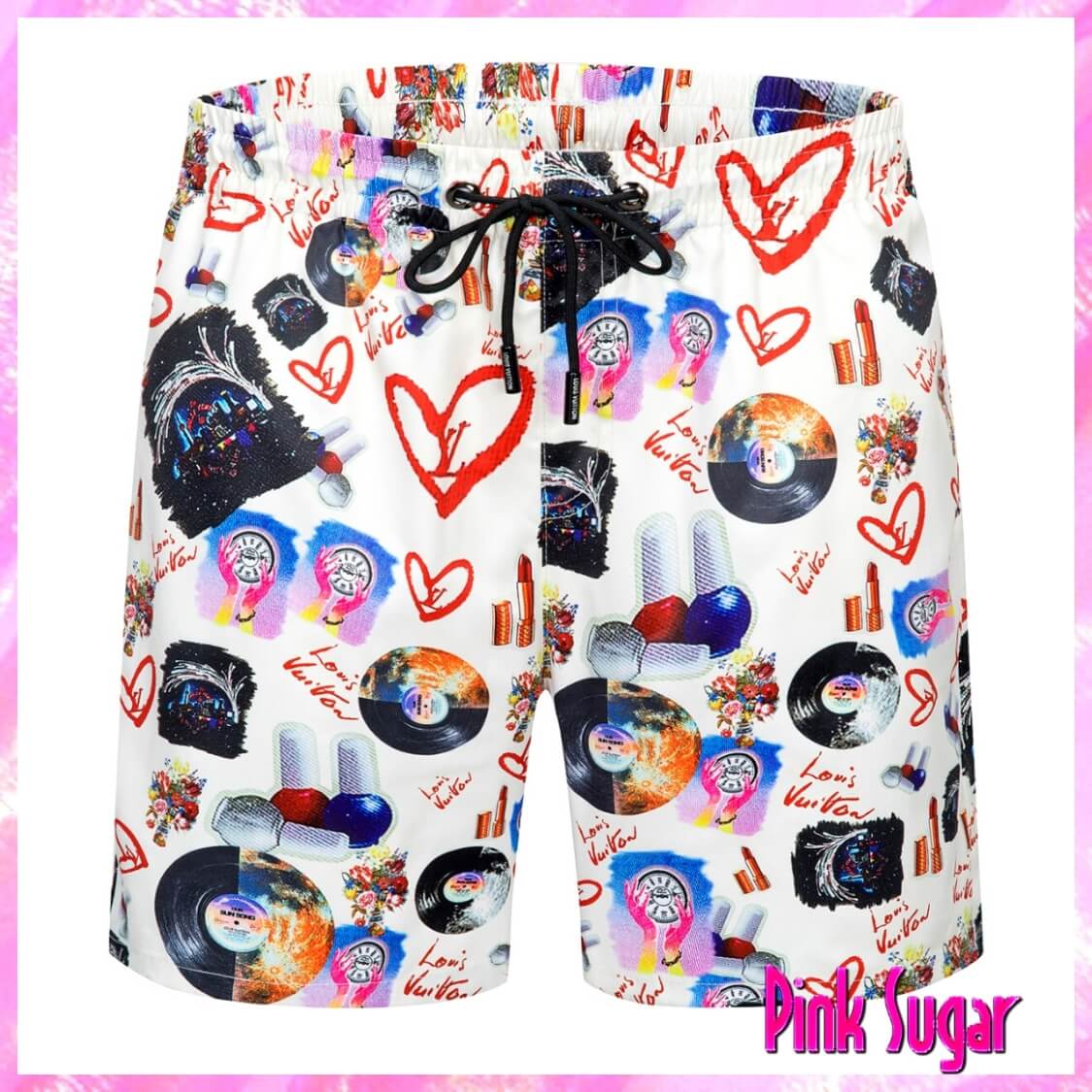 Louis Vuitton Record Print Swim Shorts